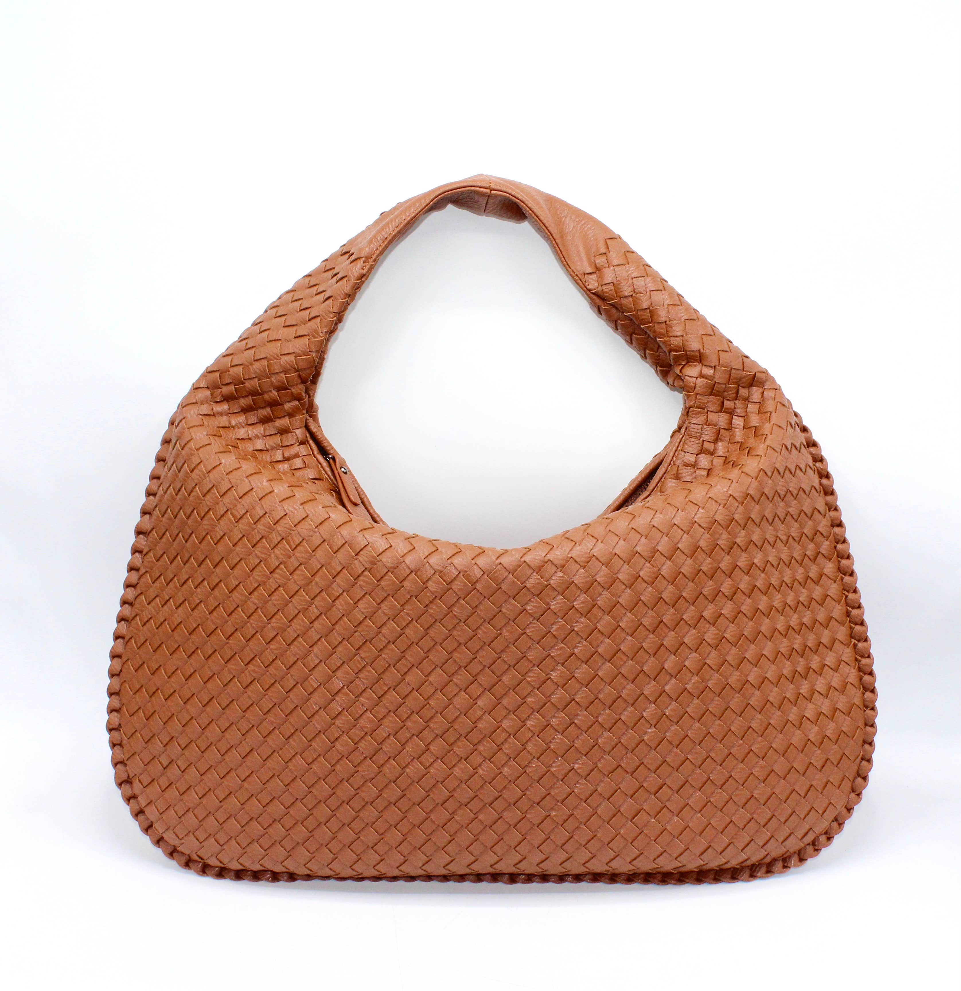 Sook Stainable - Wholesale Shoulder Bag - Women's - Big Size Vegan Leather Woven Tote Shoulder Bag2