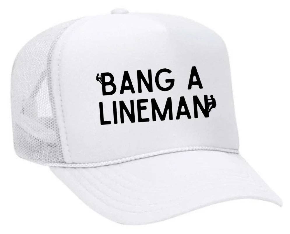 Inappropriate Trucker Hats - Vendita all'ingrosso Cappellino  da camionista - Unisex - Cappello da camionista Bang A Lineman10