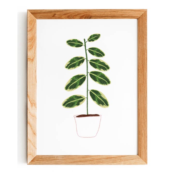 Rubber plant print voor wholesale door Livvy Rose Studio