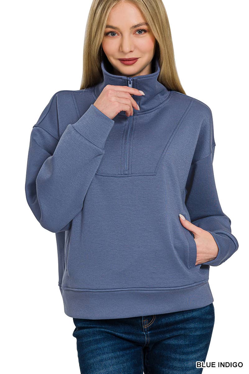 Vanilla Monkey - Wholesale Sweatshirt - Women's - Scuba Half Zip Pullover8