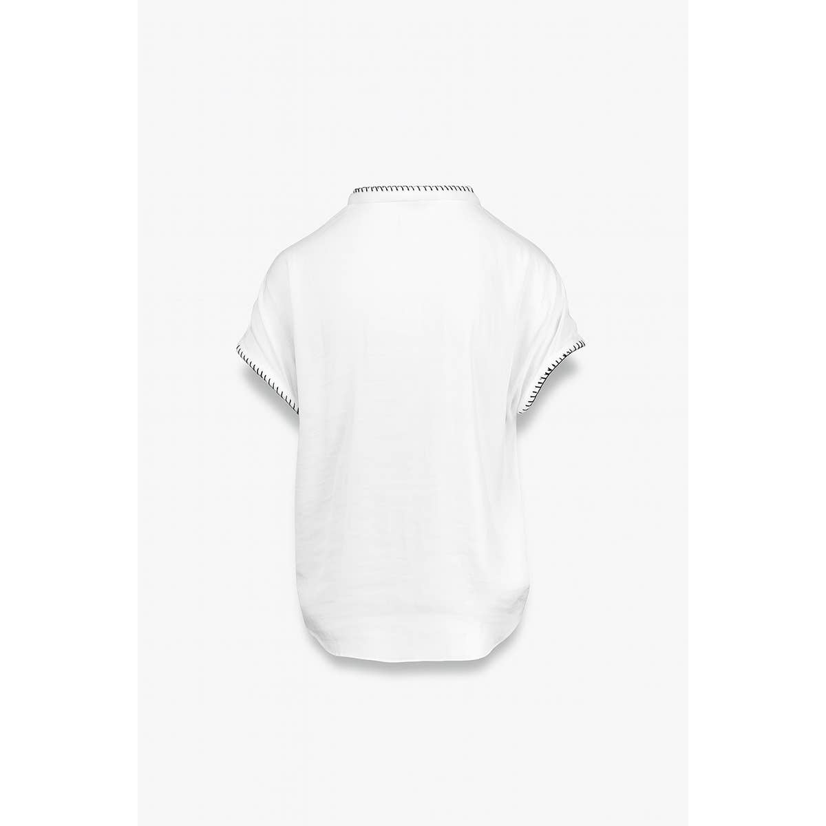 Naked Zebra - Venta al por mayor Blusa - Mujer - Blusa regular con hombros caídos y pespunte.16