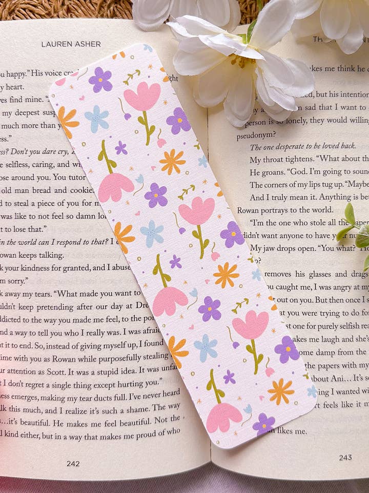 Marcador de Lino con Estampado Floral para venta al por mayor de BlushedDesigns Co.
