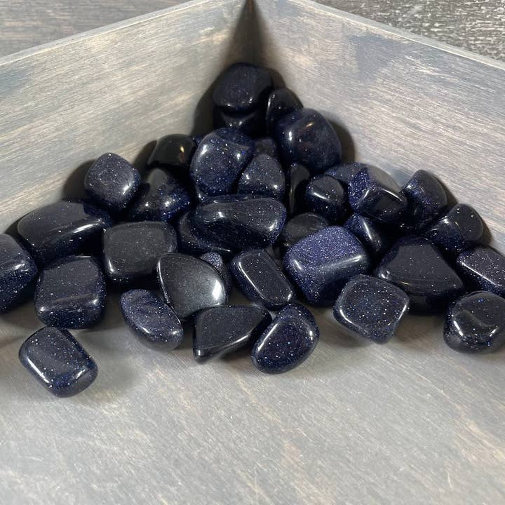 Keystone Crystals - Wholesale Spiritual Stone/Crystal - Blue Goldstone Tumbled Stones – 1 lb Bulk Wholesale Crystals4