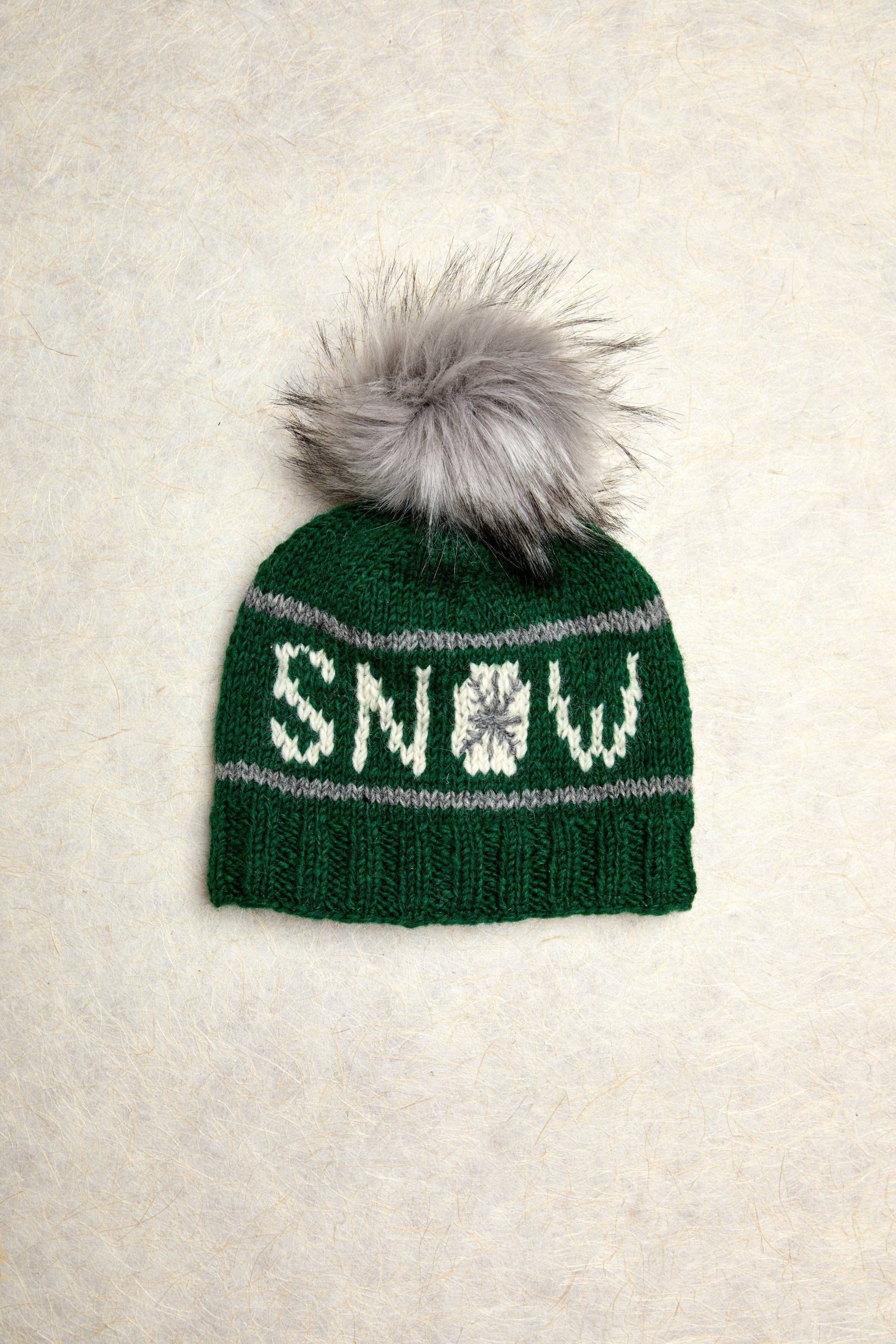 By Many Hands - Wholesale Beanie - Women's - Snow Evergreen Pom Beanie1