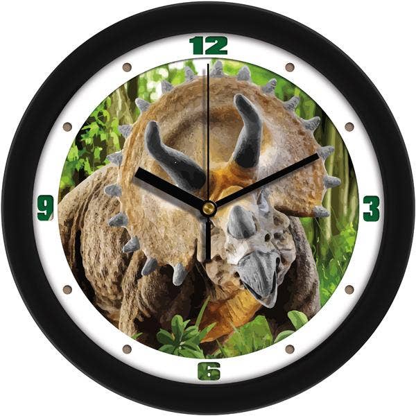 Triceratops Dinosaur Wall Clock for wholesale by Sun Time