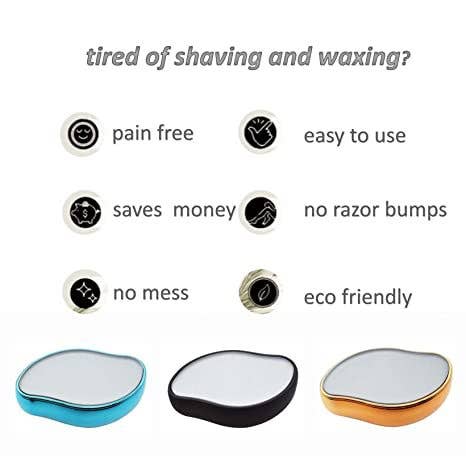 Mezclar y combinar colores Exfoliante indoloro Crystal Hair Shaver, removedor de vello mágico de venta al por mayor en Faire10