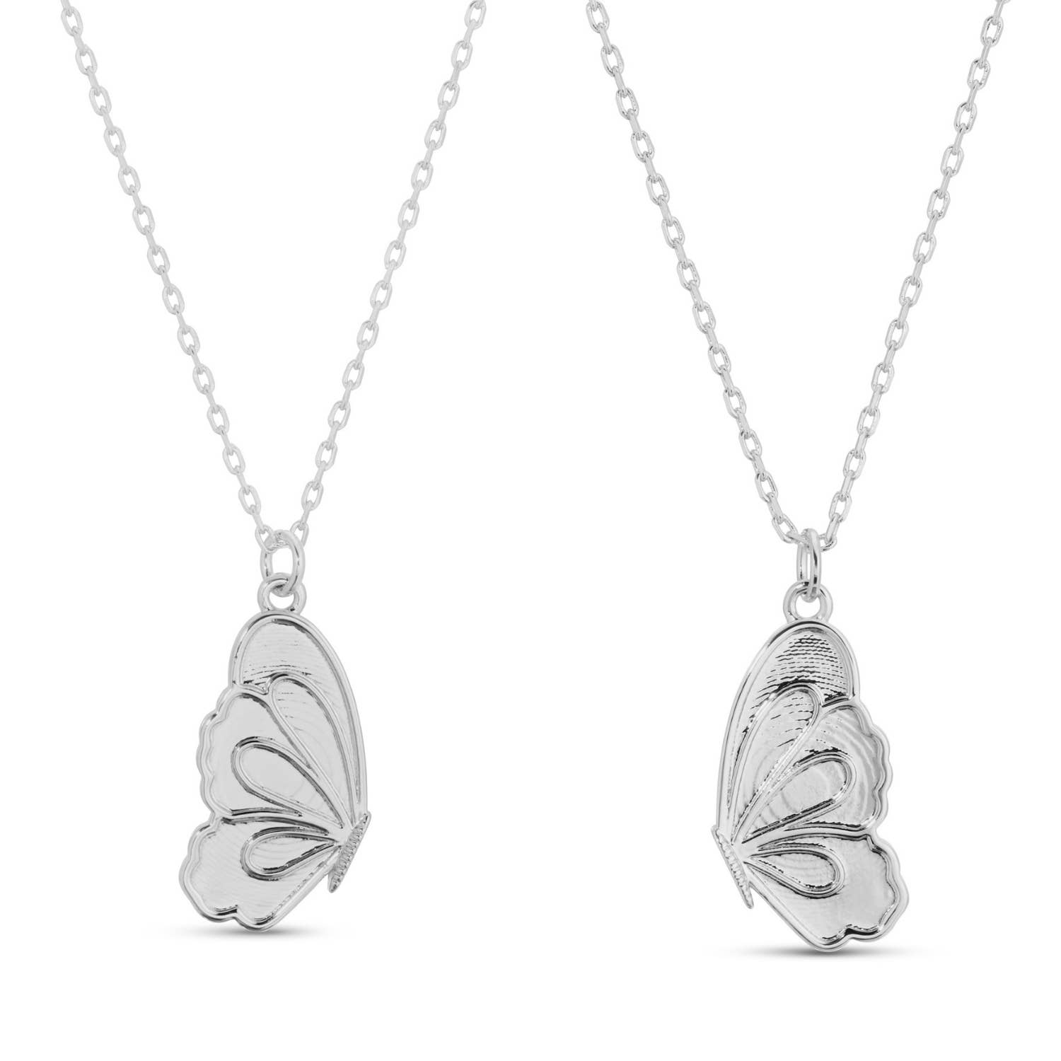 Splendid Iris - Wholesale Pendant/Charm Necklace - Be Connected - Pair Of Butterfly Halves Friendship Necklaces1