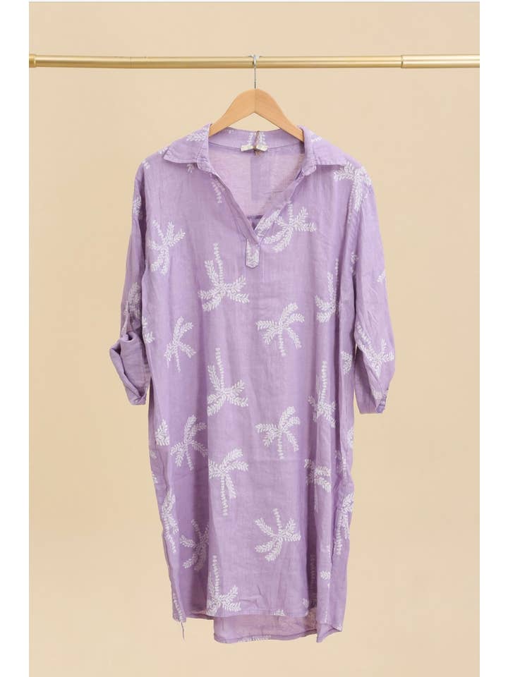 LÉA & LUC – Großhandel Kleid – Damen – Bedruckte Kleider aus 100% Leinen REF.680221