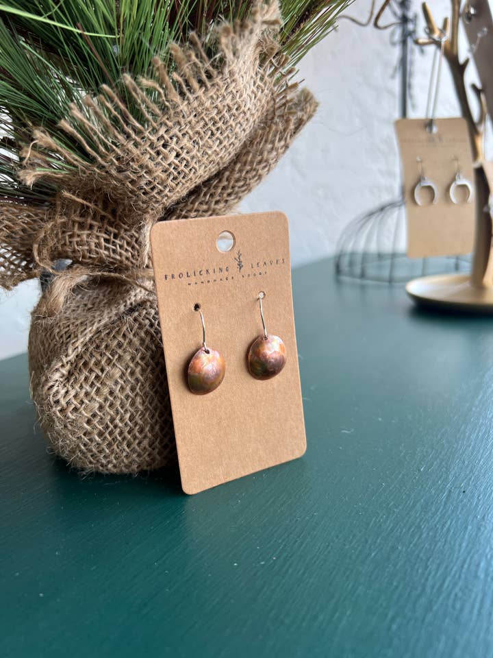 Orecchini a ciotola in rame verniciato a fuoco w per la vendita all'ingrosso da parte di Frolicking Leaves