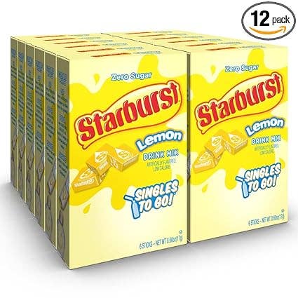 I Got Your Candy - Wholesale Drink Mix - Starburst Lemon Drink Mix 0.60oz - 12ct3