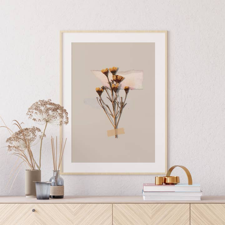 Tørrede blomster Kunsttryk No61 for engroshandel hos el&chic