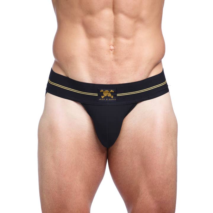 Performance Rib Jock Black for wholesale by Skull & Bones