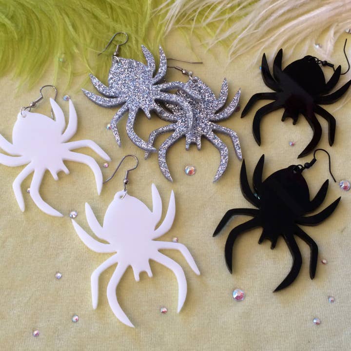Big Acrylic Spider Earrings for wholesale by I'm Your Present