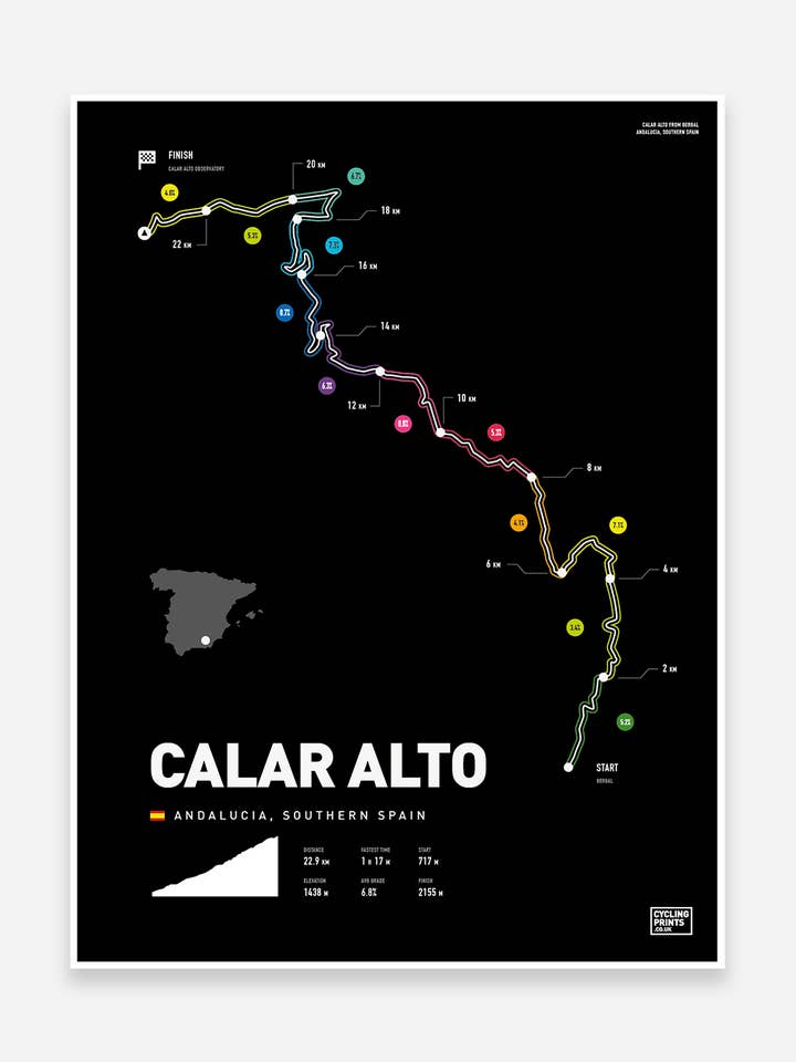 Calar Alto Art Print for wholesale by Trailmaps.com