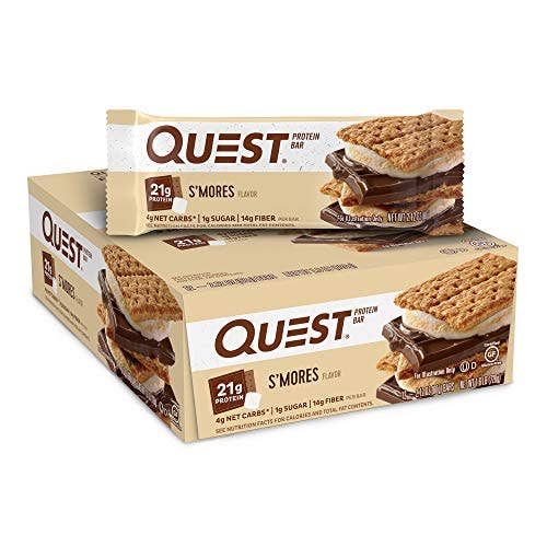 Shop The King - Wholesale Snack Bar - Quest Nutrition S'mores Protein Bar High Protein Gluten Free (12 Count)