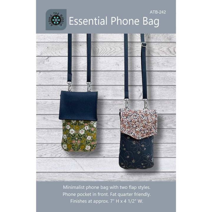 Essential Phone Bag | Sewing Pattern for wholesale by Around the Bobbin