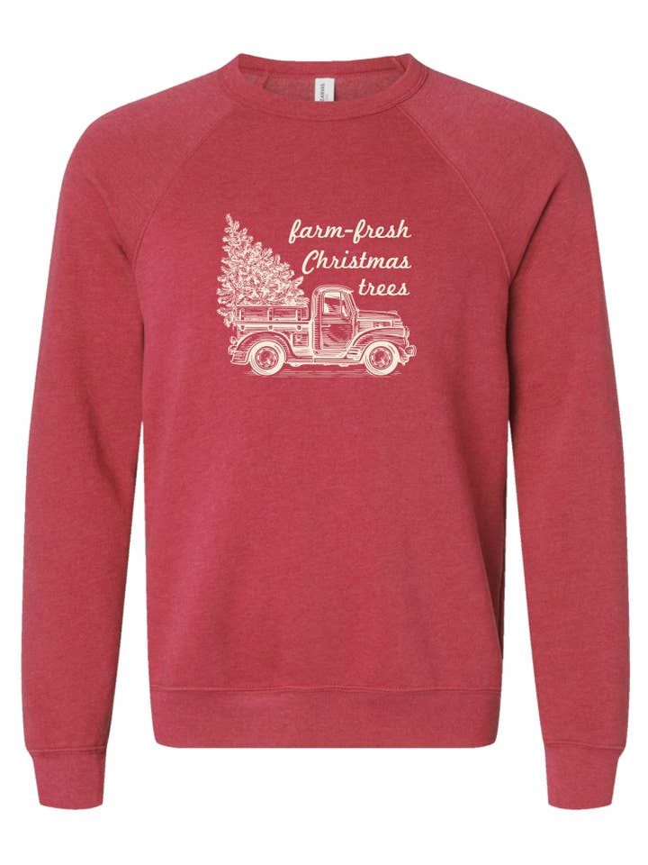 ellembee gift - Wholesale Graphic sweatshirt – Women’s - Christmas Sweater | Farm Fresh Christmas trees