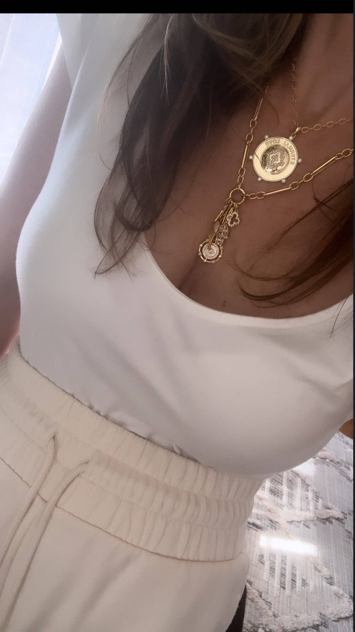 Boutique Suarez Co. - Wholesale Pendant/Charm Necklace - Soul Connection - Eternal Love Medallion Necklace 15” + 3”10