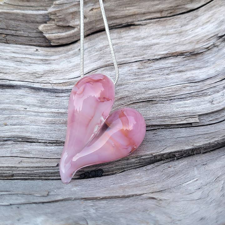 AB Glass Designs – wholesale Hänge-/berlockhalsband – 24kt guldinfunderat glas hjärta halsband5