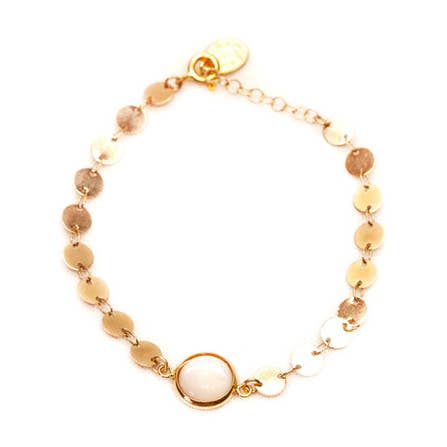 Bracelet énergie nacre blanche | Baroca Bijoux Paris pour la vente par Baroca Bijoux Paris