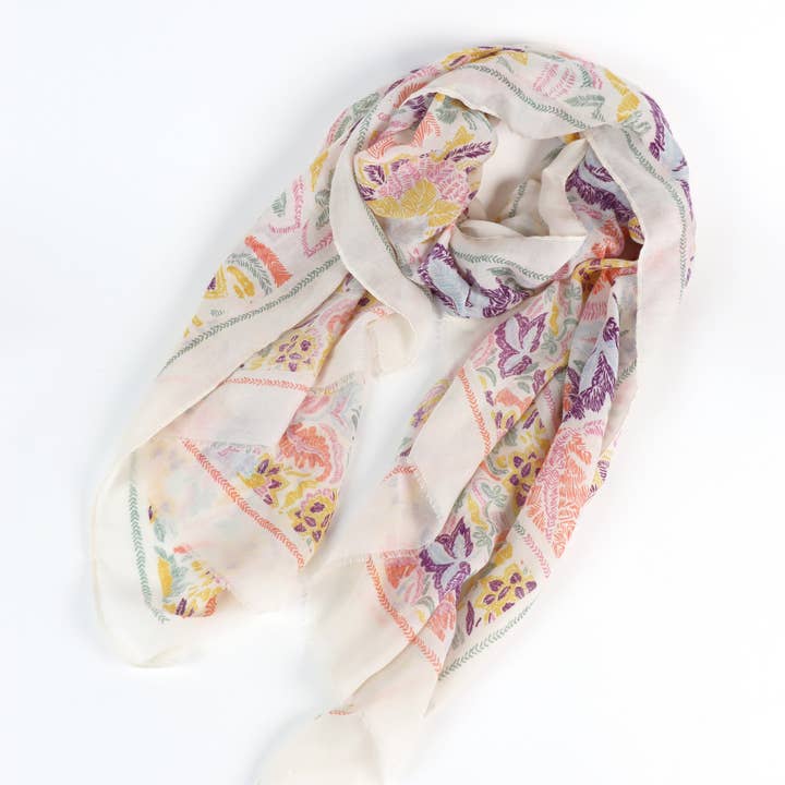 Angels Whisper Accessories - Wholesale Scarf – Women's - Elara Floral Lightweight Scarf3