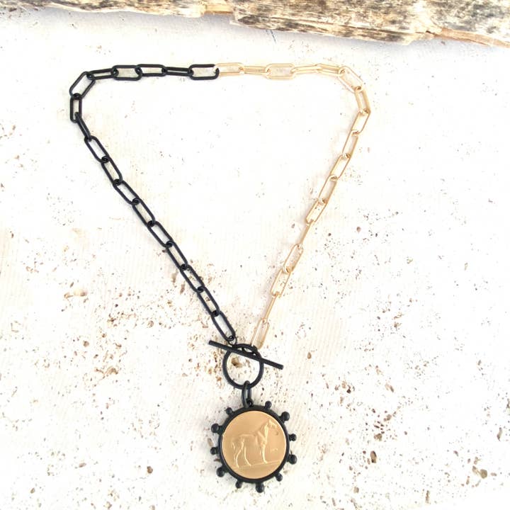 VB&CO Designs Handmade Jewelry - Wholesale Pendant/Charm Necklace - Mixed metal bee queen fleur de lis horse coin jewelry2