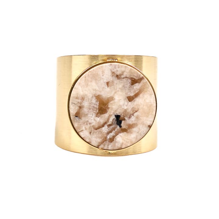Cassette Barcelona - Wholesale Cocktail/Statement Ring - Auri Ring w Mineral Stones3