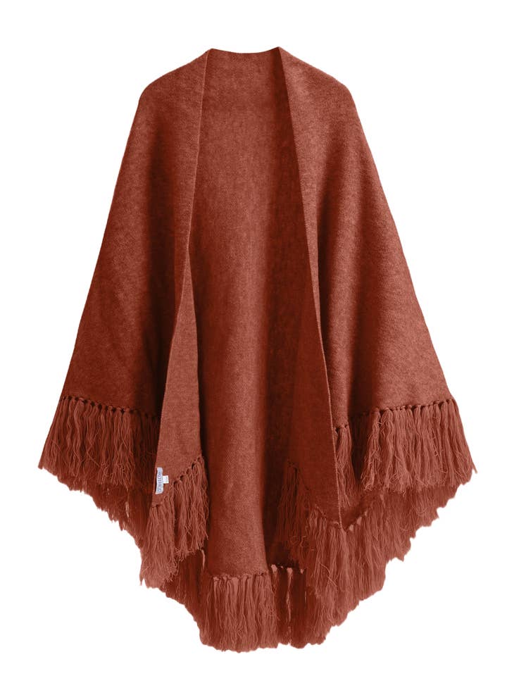 Emilie collection - Vendita all'ingrosso Poncho - Donna - Poncho marrone