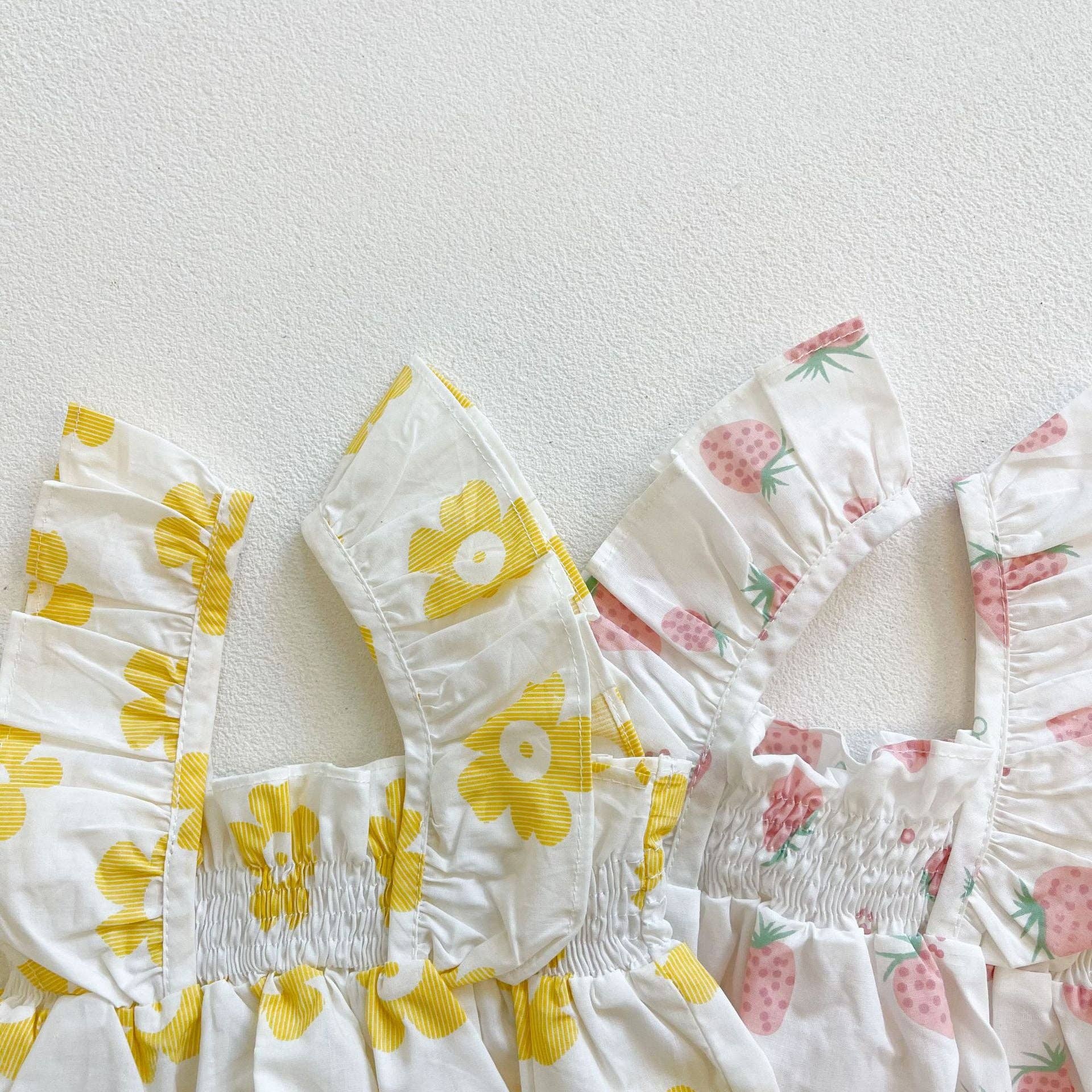 MyKids-USA® - Vendita all'ingrosso Tutina (senza piedini) - Neonati - Body senza maniche con volant e stampa floreale per bambina.2