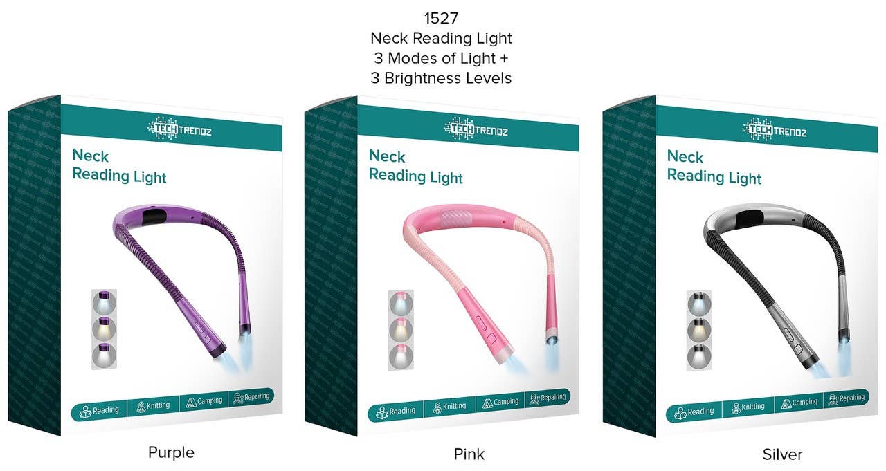 Tech Trendz - Venta al por mayor Lámpara de lectura - Lámpara de cuello multifuncional para leer3