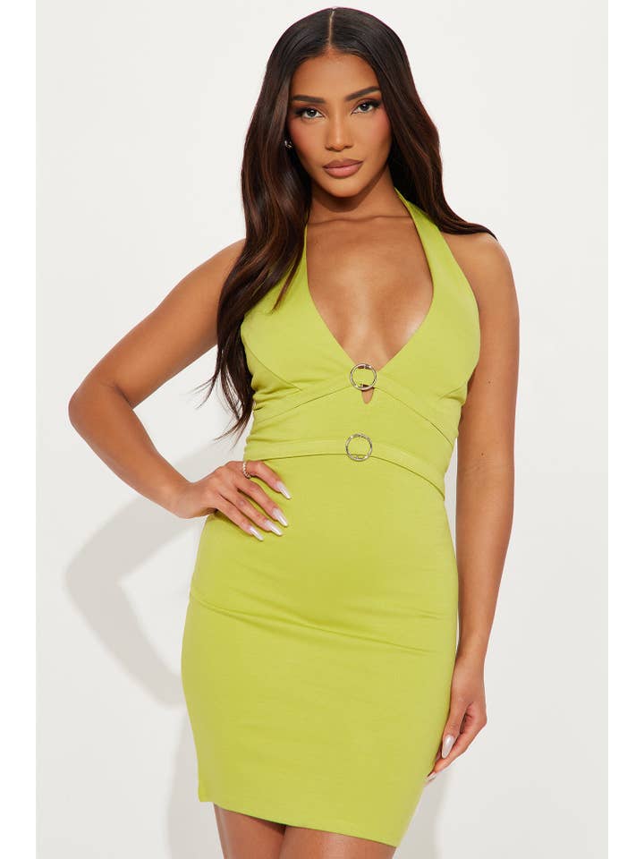 5besties inc - Wholesale Dress - Women's - HALTER NECK MINI DRESS
