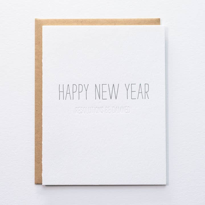 SALE/ discontinued** New Year Damned Card for wholesale by Pistachio Press