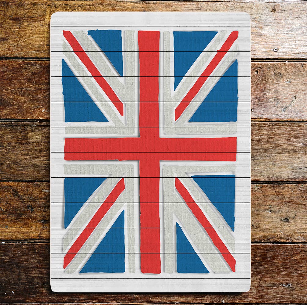 The British Metal Signs Company – wholesale Sign – union jack wood effect on  Metal Sign Plaque0