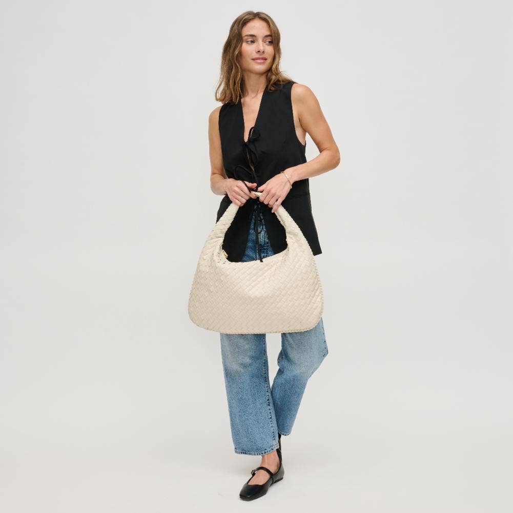 Urban Expressions – Großhandel Schultertasche – Damen – Victoria Hobo-Tasche mit geflochtenem Design aus veganem Leder36