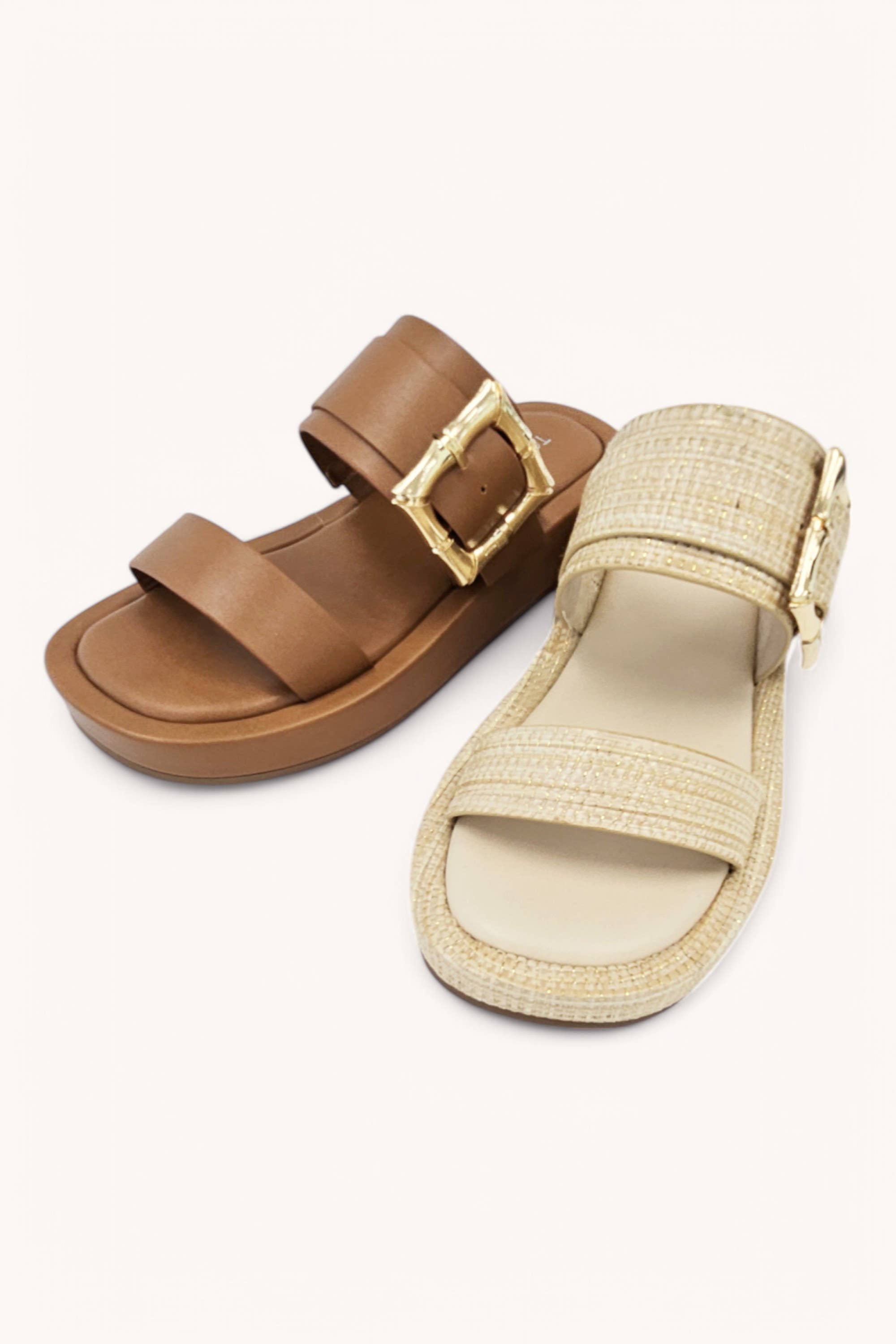 CCOCCI - Wholesale Sandals - Women's - RAYA-68 CHUNKY PLATFORM DOUBLE STRAP SANDALS9