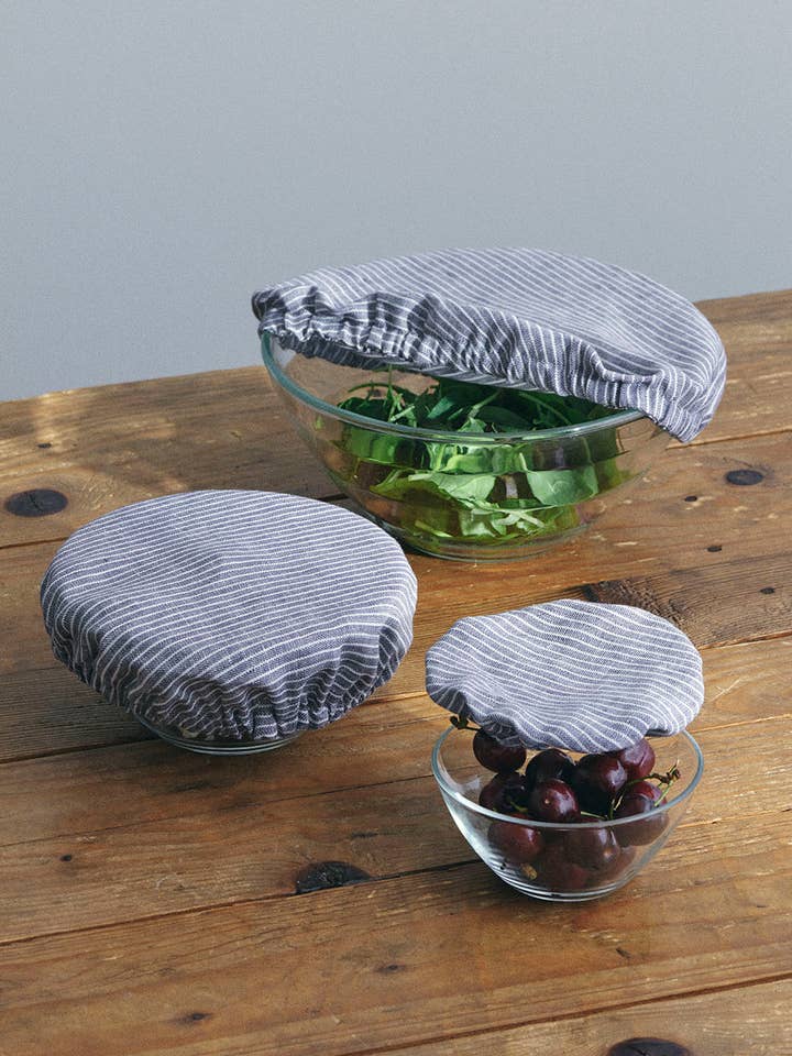 LINEN BOWL COVER SET of 3 for wholesale by Fog Linen Work