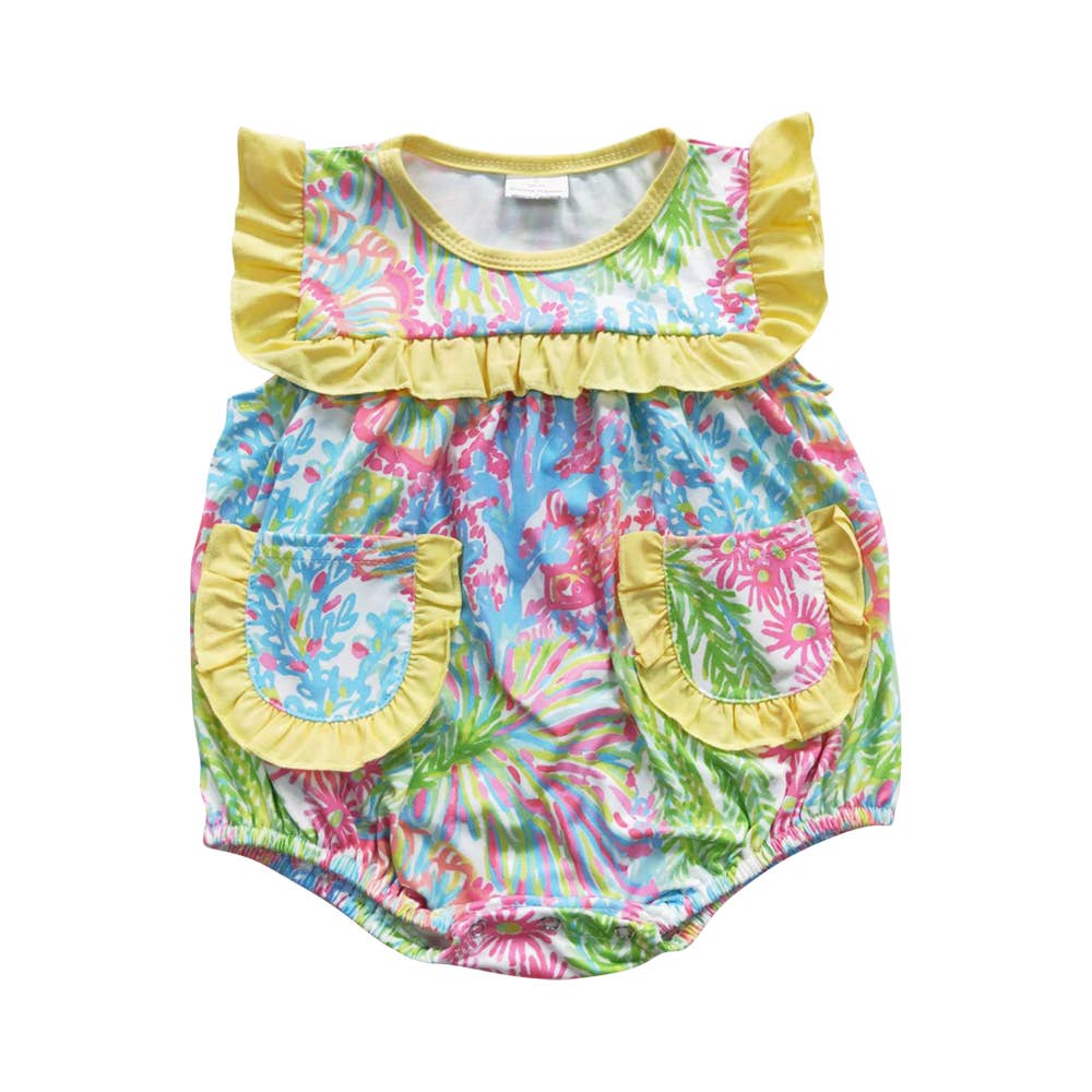 Aier Wholesale - Vente Body (sans pieds) – bébé - Barboteuses d'été à fleurs colorées pour petites filles3