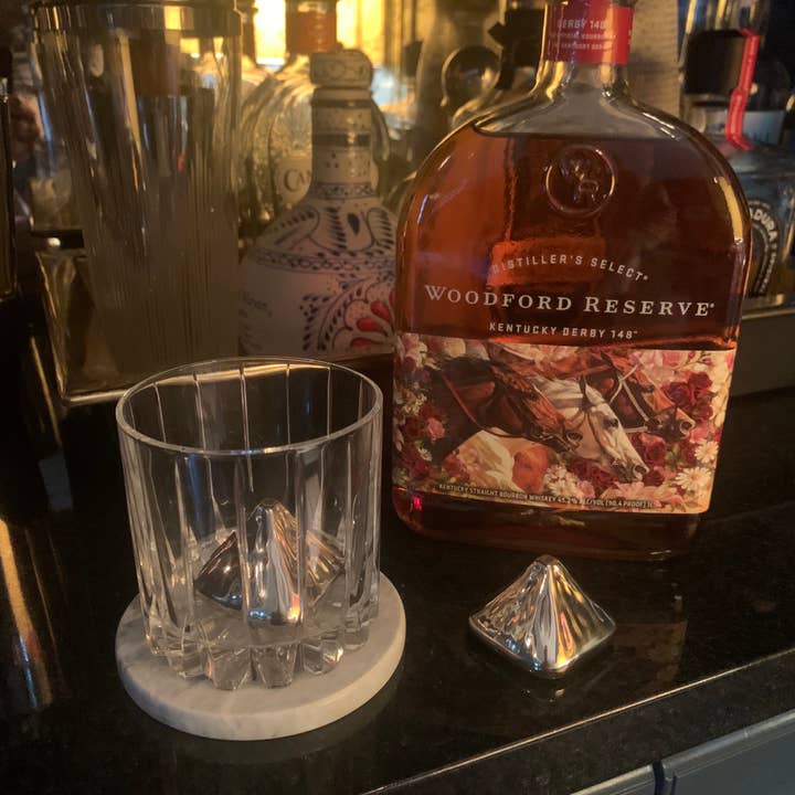 Fox Run Brands - Wholesale Drink Chilling Cubes - Outset Mountain Top Whiskey Stones, Set of 2, 1.81" x 1.34"