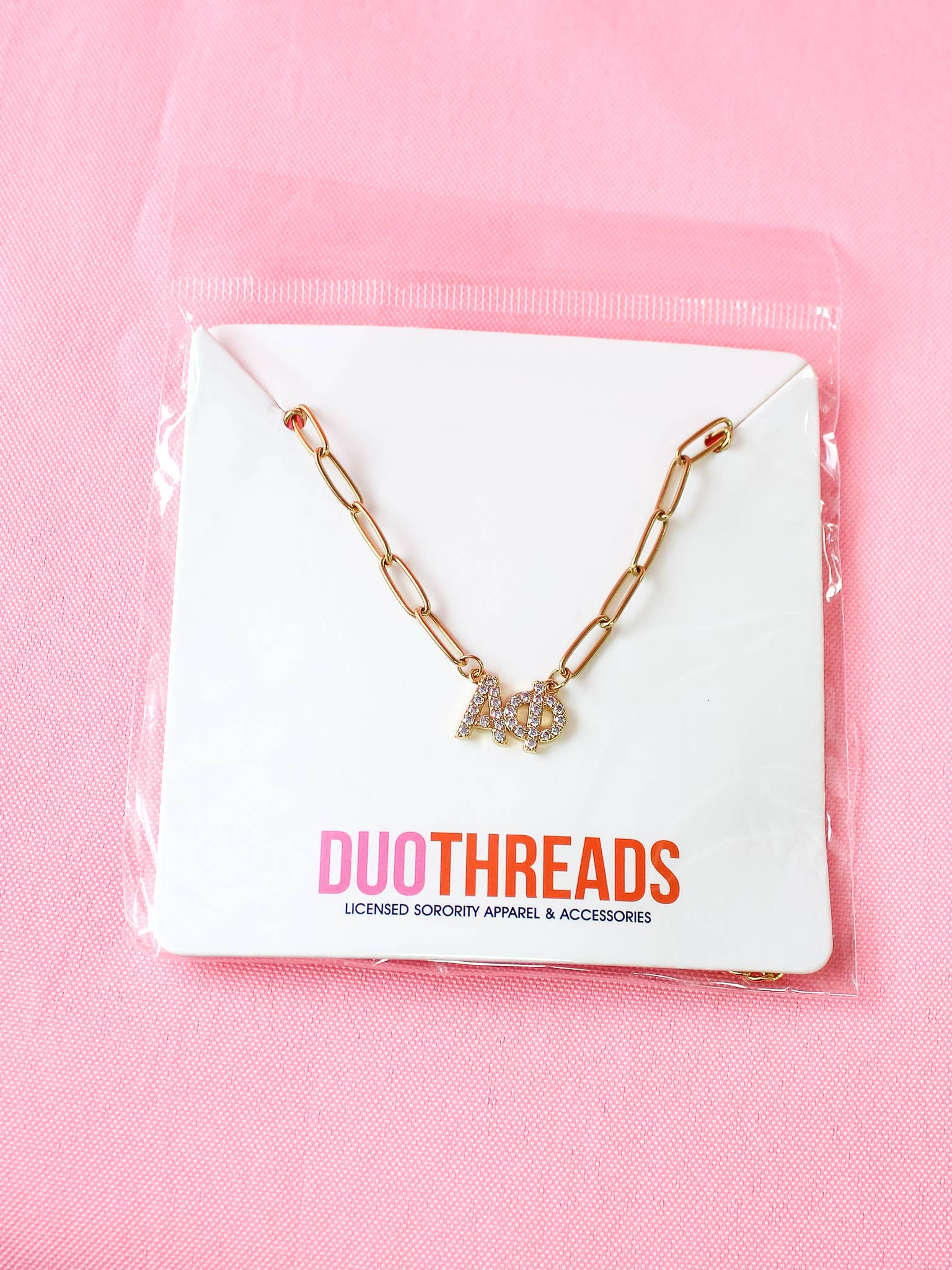 Duo Threads - Wholesale Pendant/Charm Necklace - Rhinestone Sorority Necklace5