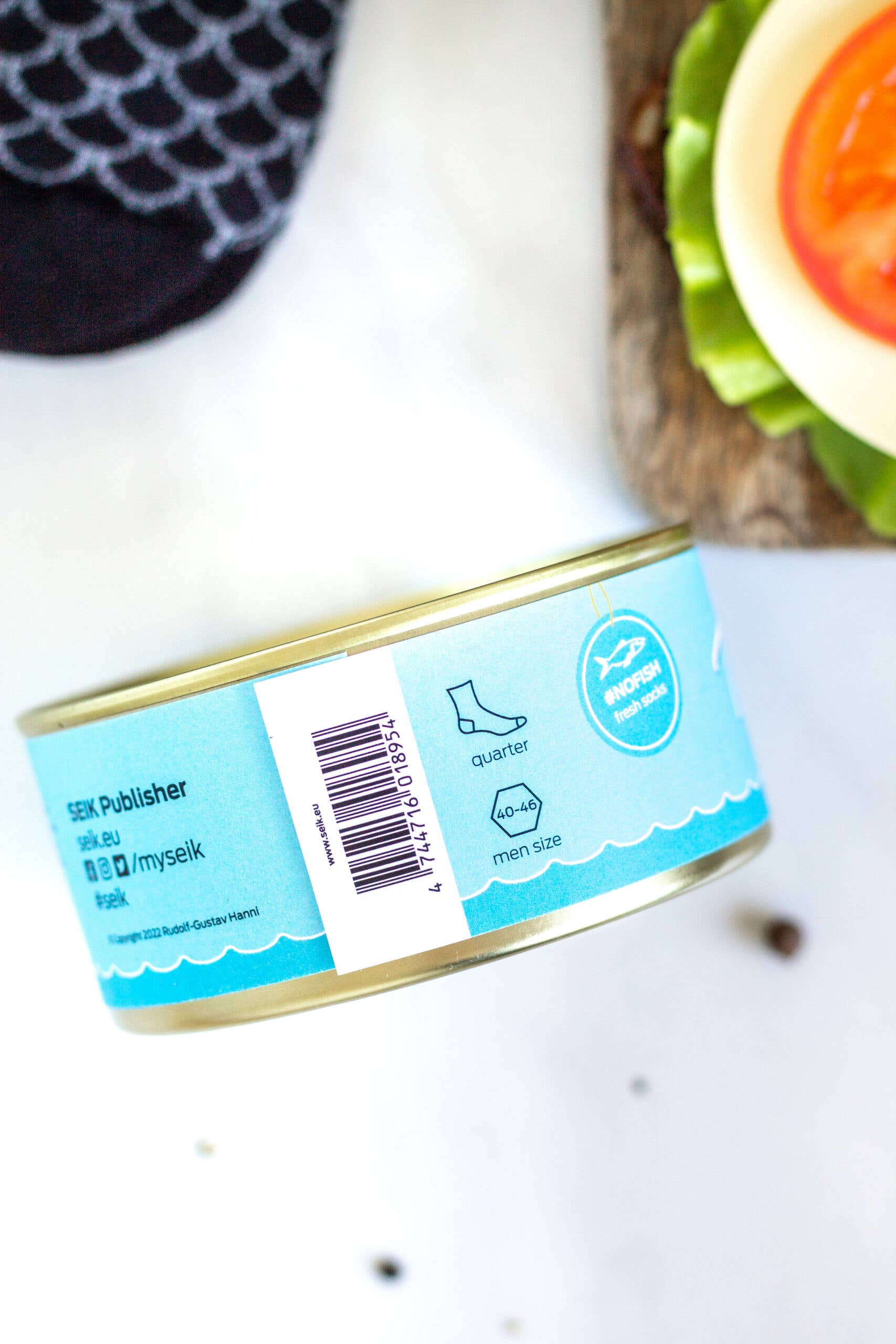 Red Tinned Fish Socks - Tuna (men size 40-46) for wholesale on Faire6