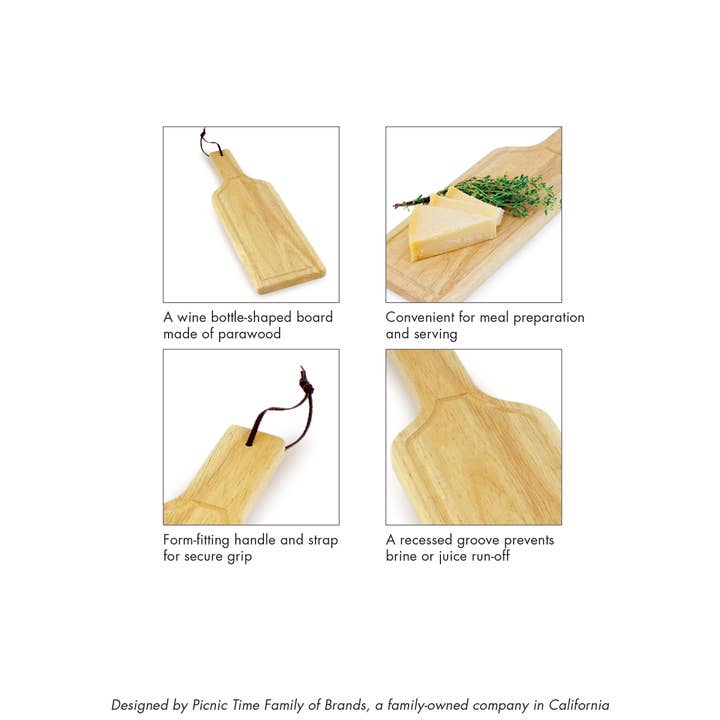 Picnic Time Family of Brands - Wholesale Cutting Board - Botella Cheese Cutting Board & Serving Tray3