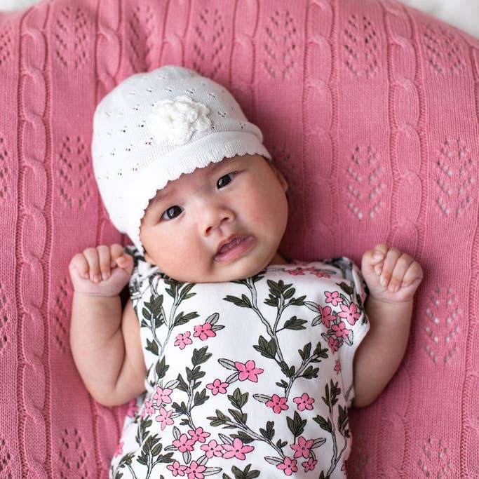 Flower Knitted Hat for wholesale by Emotion & Kids