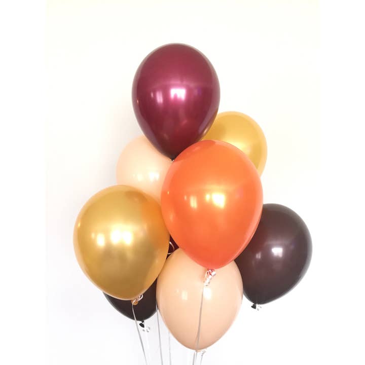 Hullaballoons – Engroshandel Ballon – Fall Blush og Bourgogne balloner | Sæt med 10 latexballoner1