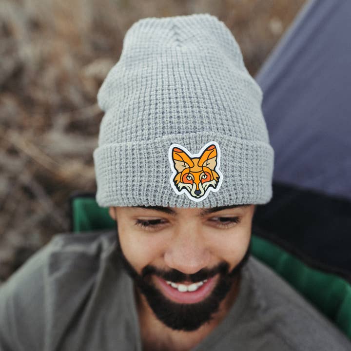 Fox Heather Grey Waffle Beanie for wholesale by Atomicchild