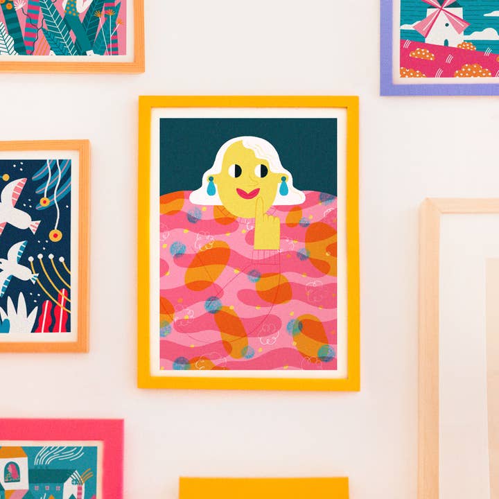 Geometric Earrings and Funky Sweaters I // A4 Digital Print for wholesale by Ana Seixas