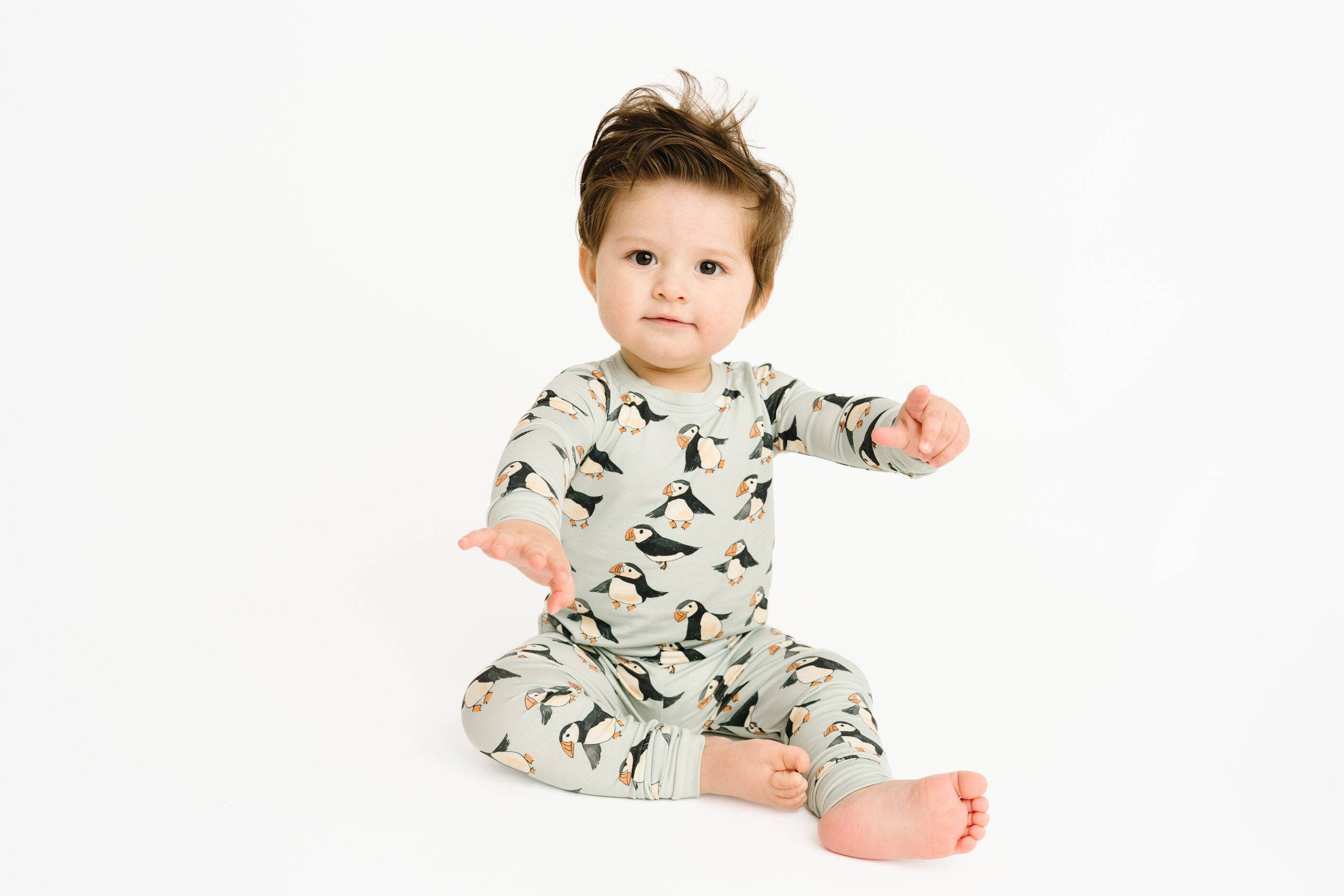 Little One Shop - Wholesale Sleepwear Set - Kids - Puffin Pals Bamboo Set5