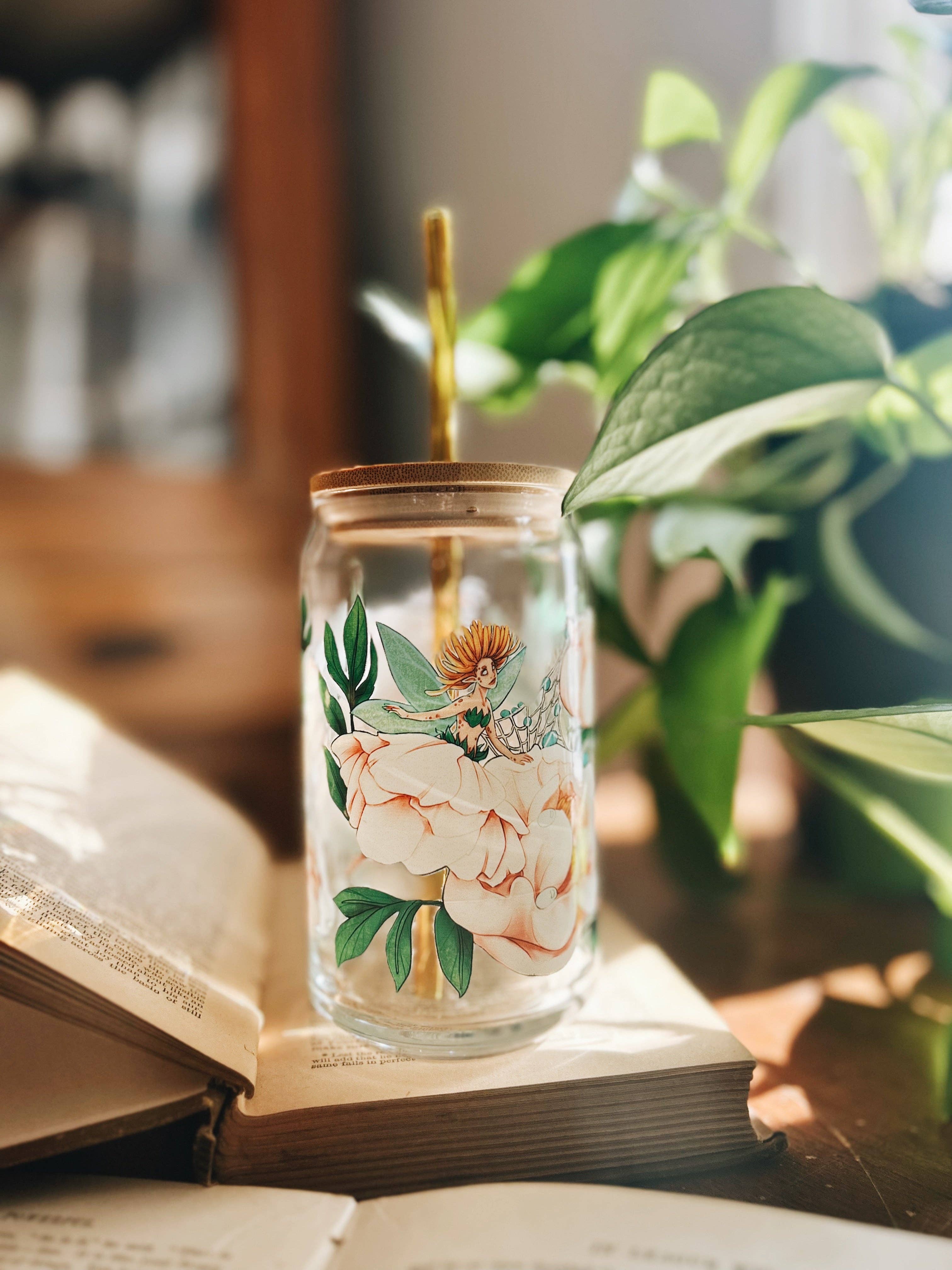 Fablewood Goods - Wholesale Drinking Glass/Cup - Peony Fey Glass6