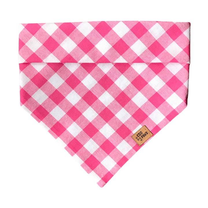 Pink Vichy Bandana for wholesale by ECO4PAWS