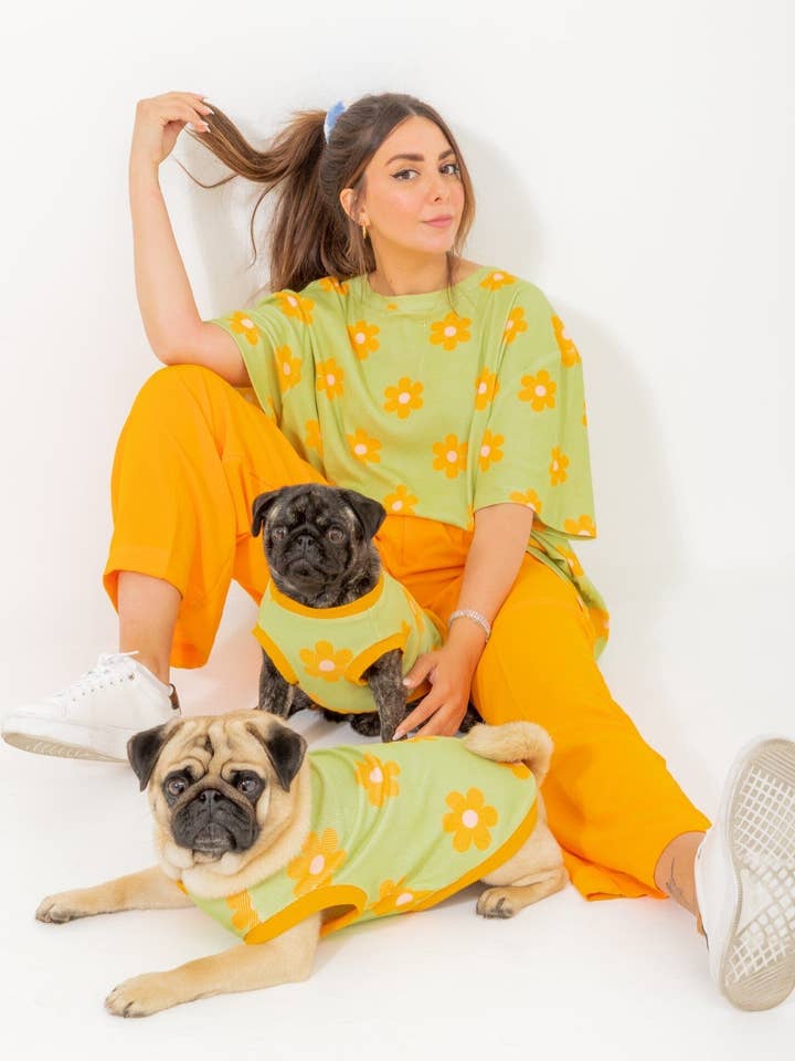 Sunbean - Wholesale T-Shirt - Women's - Flower Power Human Oversized T-shirt