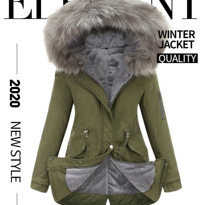 Marayn - Wholesale Coat - Women's - Warm Hooded MidLength Padded Parka Coat Winter 202559